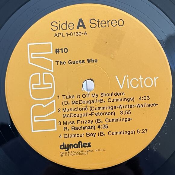 The Guess Who #10 Vinyl LP 1973 RCA Victor APL1-0130 - Picture 5 of 12